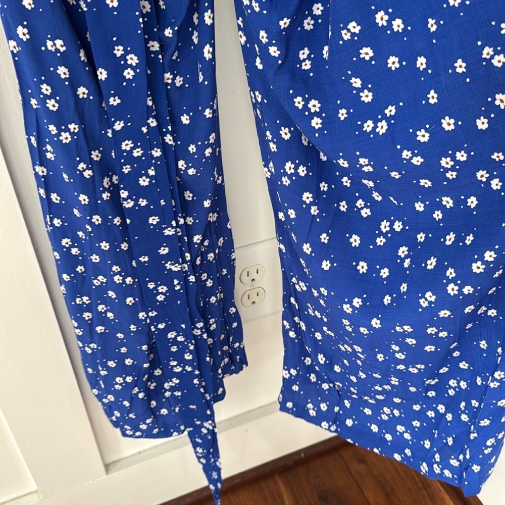 NWT Tuckernuck Faithful The Brand La Villa Cobalt Blue Wide-Leg Jumpsuit 6 - Picture 9 of 14